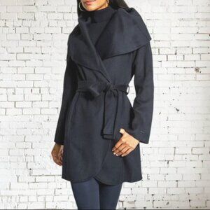 TAHARI Marilyn Wool Blend Wrap Coat (M)